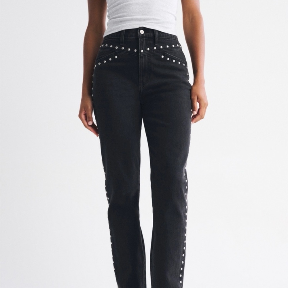 Black Studded Women's Jeans